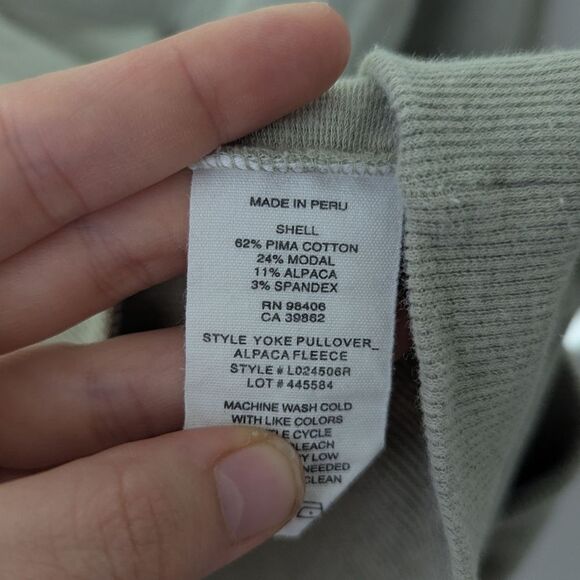 Theory Yoke Pullover Alpaca Fleece Quartet Zip Sweatshirt Women's Size Large - Picture 6 of 7